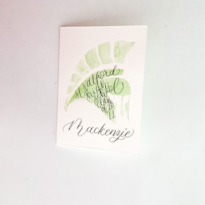 5x7 Acquerello Spartan "Class of" SHS Piegato Card / Calligrafia / Celebrazione / Lettering / Personalizzato / Posta / Laurea