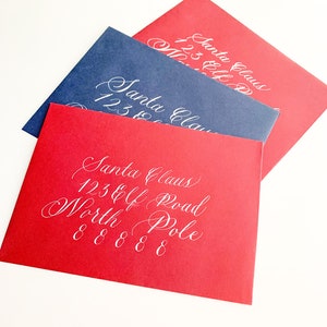 Red Envelope Lettering Envelope Addressing in Hand Calligraphy| Point Pen| Custom Calligraphy ...