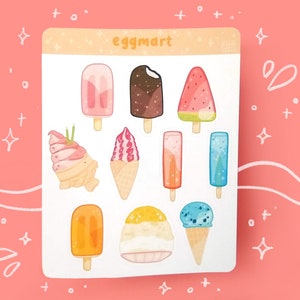 Icy Treats Sticker Sheet | bullet journal and scrapbooking stickers