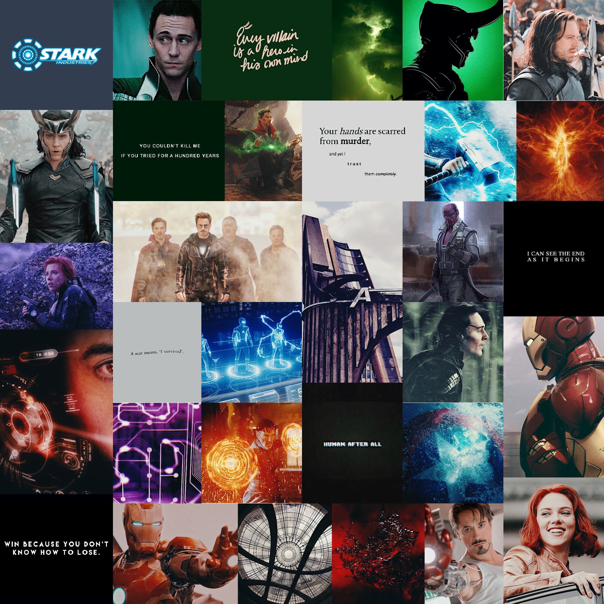 Marvel Aesthetic Photowall large collection Digital Download Etsy