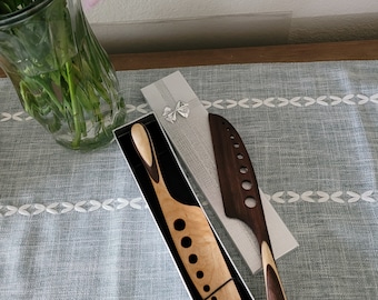 Herb Stripper/ handmade Wood Kitchen Utensil/ maple and walnut/ 9Lx1.75Wx0.25T inch/Beautiful and unique wooden handle/With gift box !
