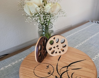 Louts root Coaster/Set of 2 pieces/It can be used upside down/House warming Gift/Unique First Home Gift/christmas gift/mothers day gift