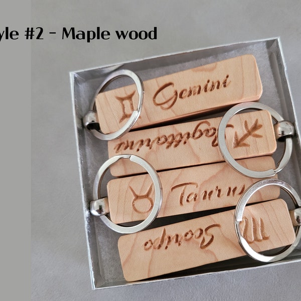 Wooden Key Ring - Etsy