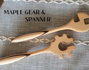 Empujador/extractor de rejillas de horno artesanal: herramienta de cocina de madera/mango único/23 cm de largo/regalos para bodas y obsequios para invitados.