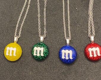 M & m necklace pendant deals
