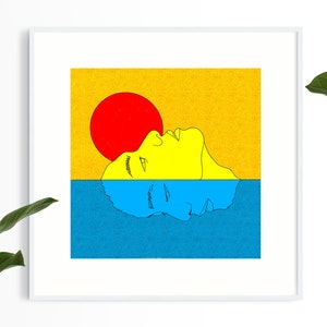 Giclée-Kunstdruck „Japan“ | Illustration | 30 x 30 cm im Quadrat