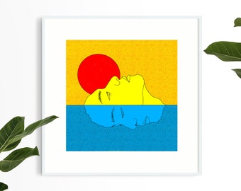 Giclée art print "Japan" | Illustration | 30 x 30cm square