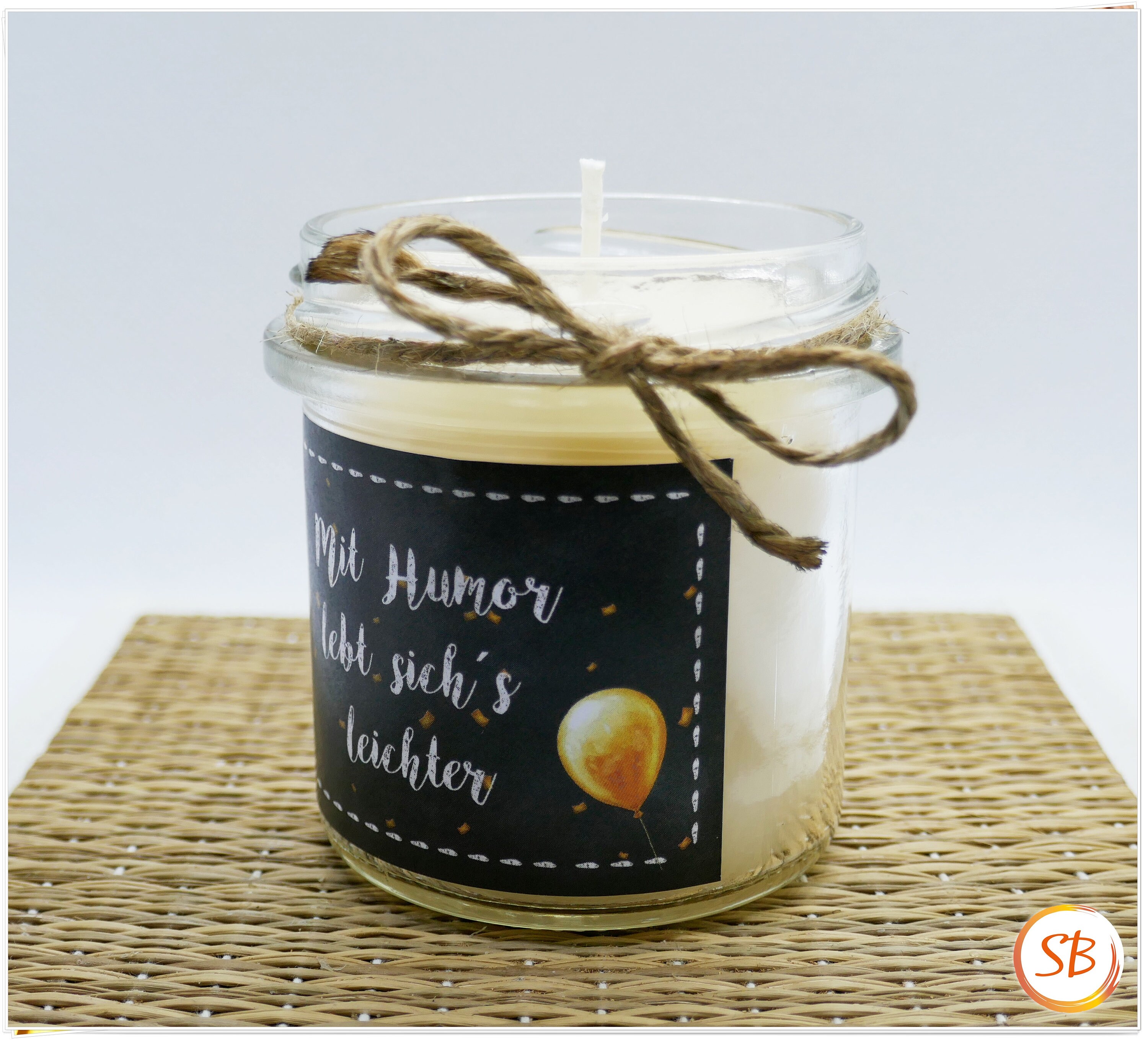 Kerze mit Spruch und Duft Glückskerze Sprüchekerze Kerze Etsy