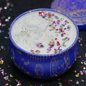 Zodiac candle ARIES | Scented candle Ylang Ylang | Jewelry gold/silver