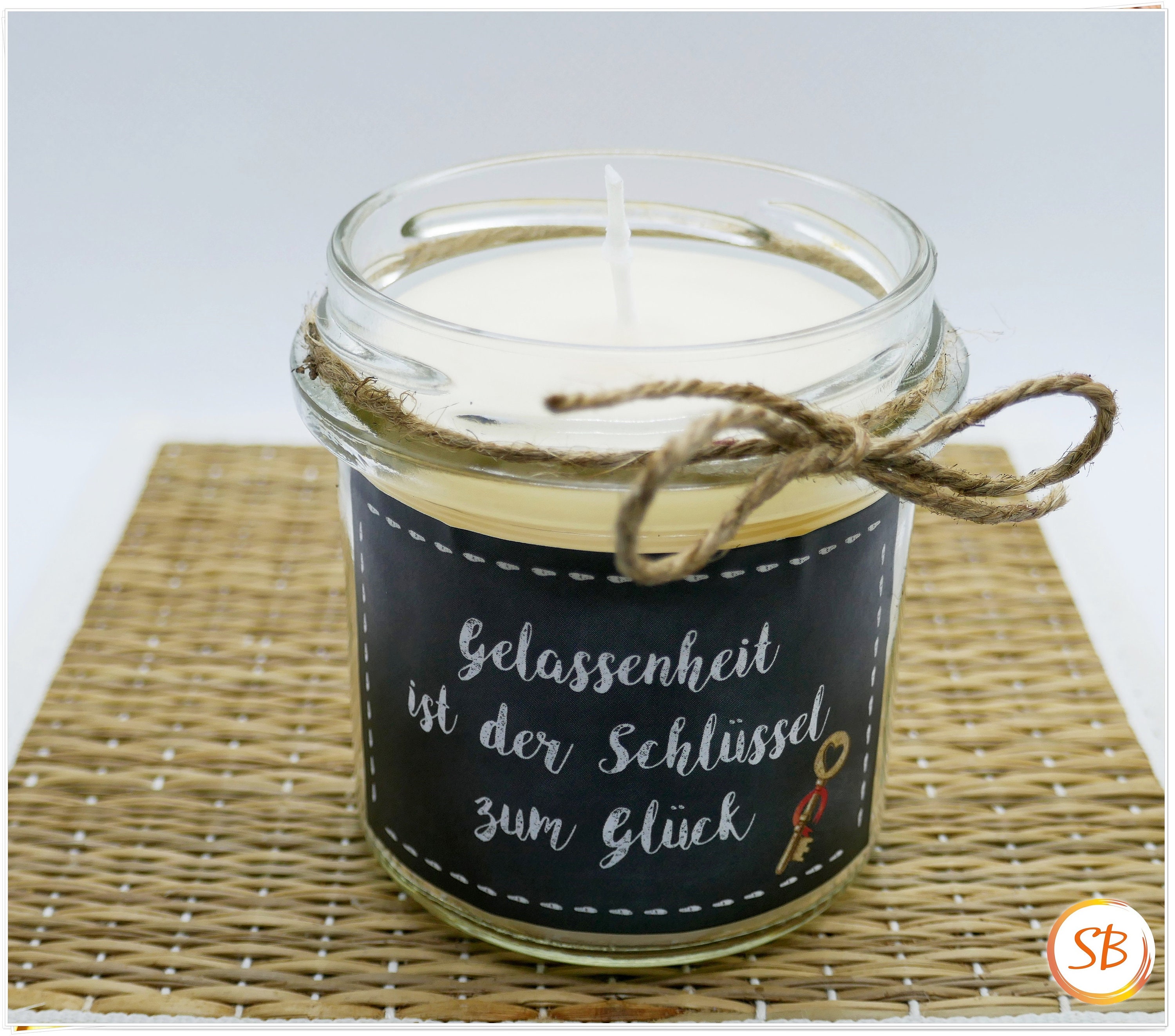 Kerze mit Spruch und Duft Glückskerze mit Vanilleduft Etsy