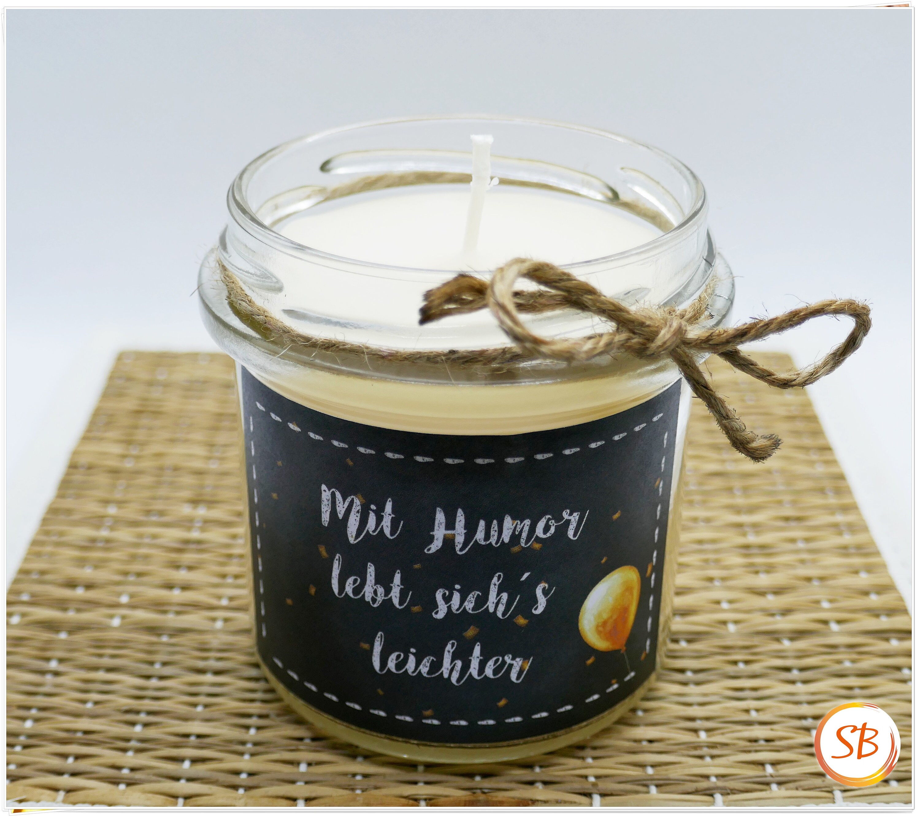 Kerze mit Spruch und Duft Glückskerze Sprüchekerze Kerze Etsy