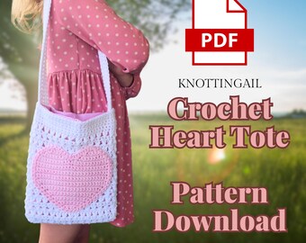 Patrón de bolso de mano con forma de corazón para niños (descarga en PDF) / Patrones de crochet fáciles