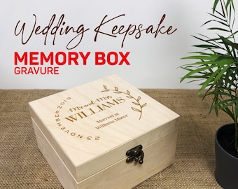 Custom Wedding Keepsake Box Engraved, Personalized Memory Box,  Gift for Him, For Her very special gift for your special occasions Couples