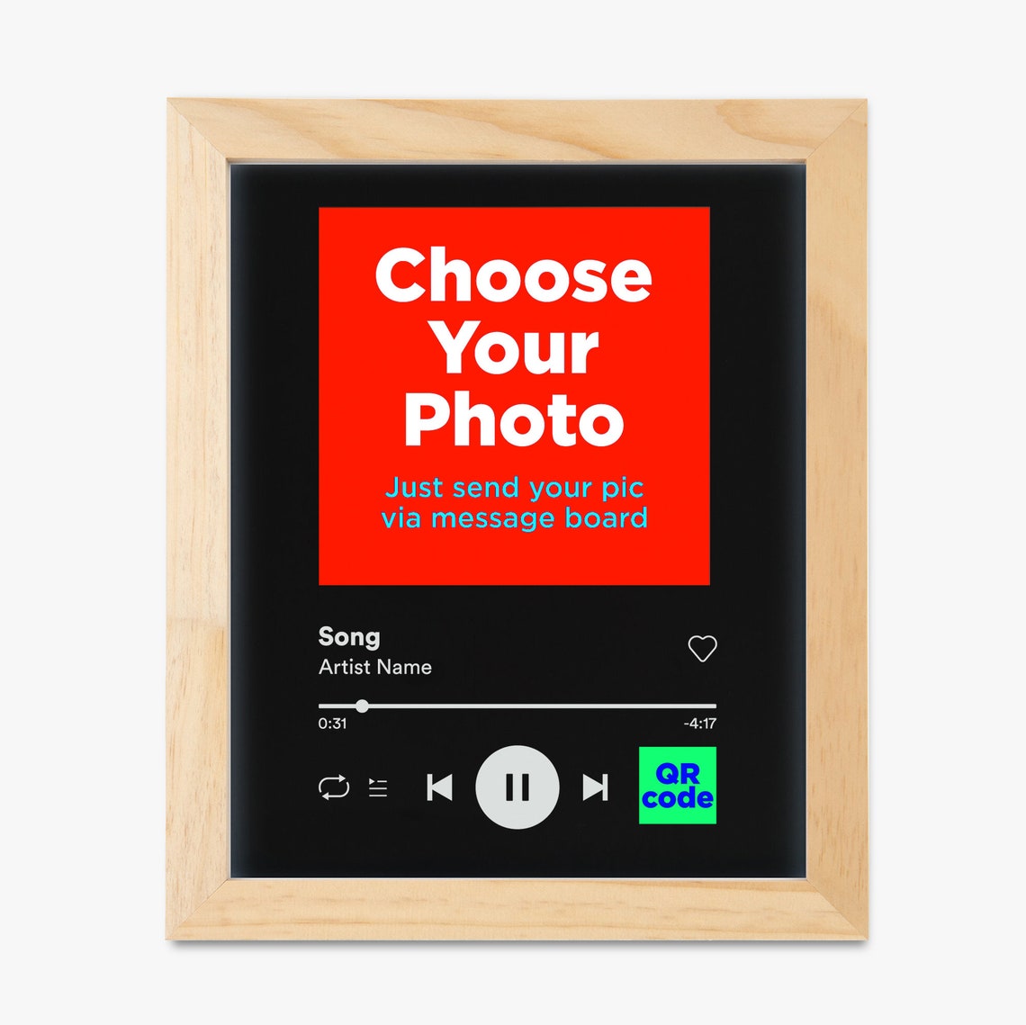 Wood Framed Custom Acrylic Song Plaque Gift a very special Etsy