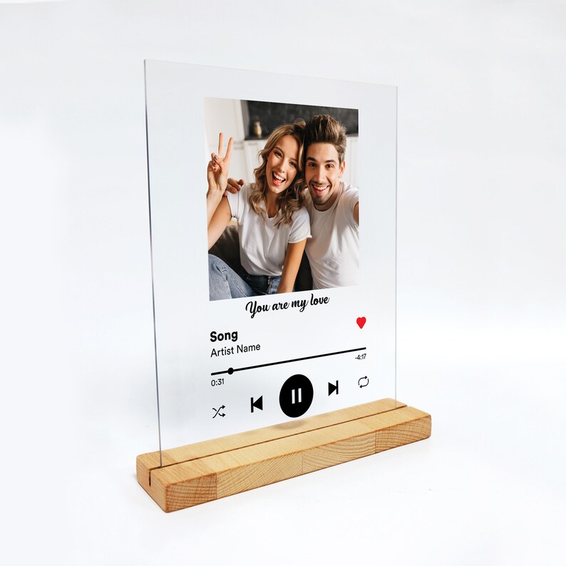 Custom Acrylic Song Plaque Couples Gift 8x10inch (20x25cm) , a very special song for your special occasions 