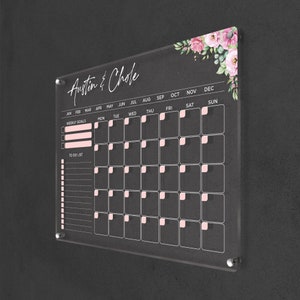 Personalisierter Acryl-Wandkalender: Familienplaner, Home Office Organizer