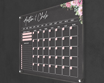 Personalized Acrylic Wall Calendar: Family Planner, Home Office Organizer