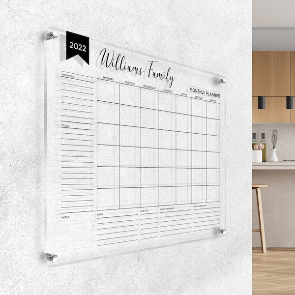 Family Wall Organizer Calendar Etsy