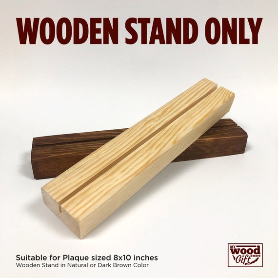Support en bois uniquement Convient pour une plaque de 20,3 x 25,4 cm  Support en bois de couleur naturelle ou marron foncé. -  Canada