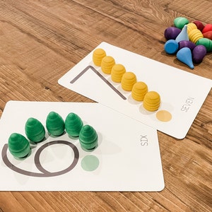 Numbers and Counting: Mandala Loose Parts Matching Template Cards Digital Download