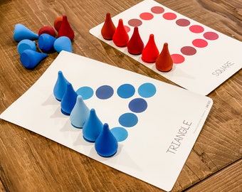 Formas y patrones: Mandala Piezas sueltas Tarjetas de plantilla a juego Descarga digital