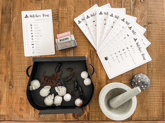 Small Batch: Witches' Brew Sensory Activity Recipe Cards Download