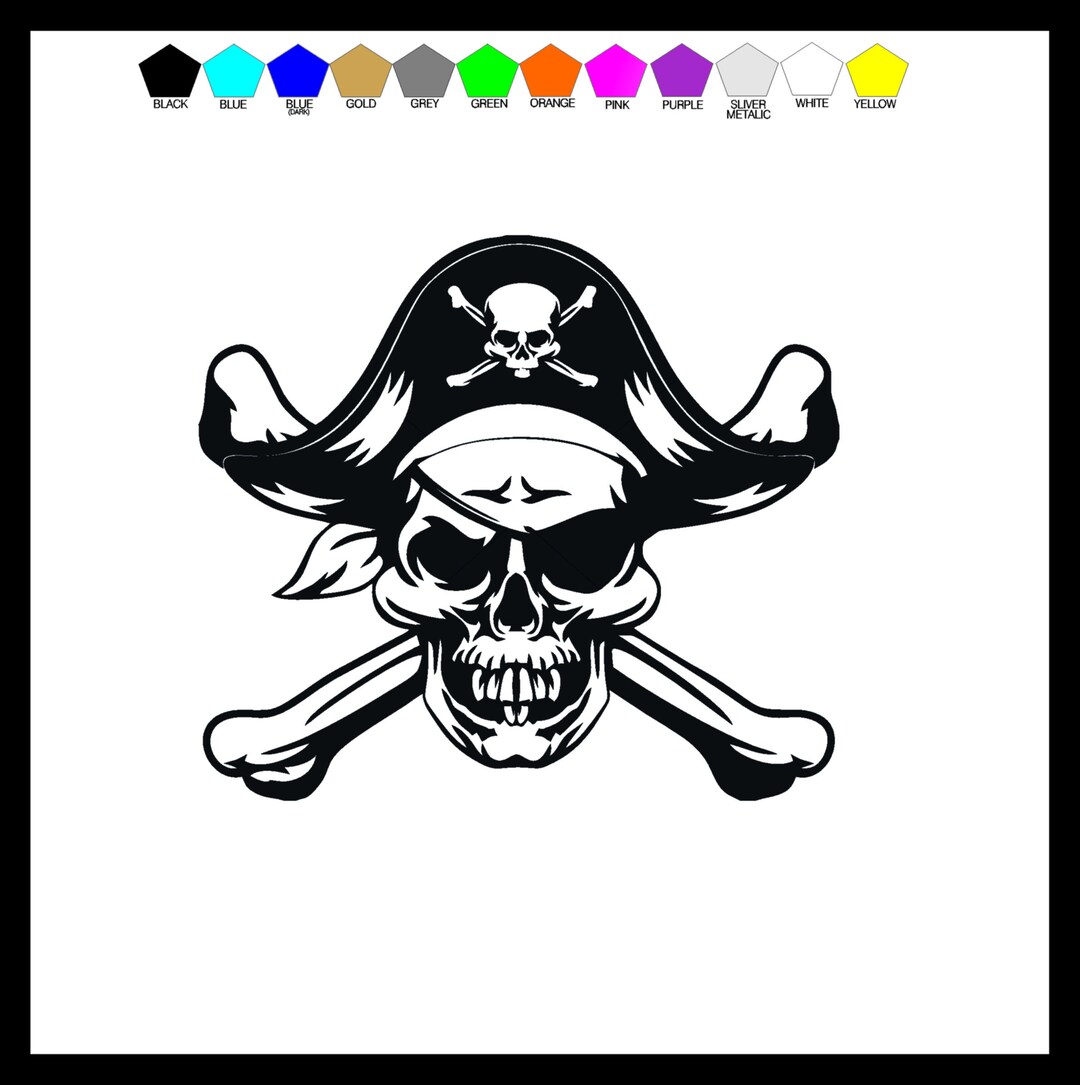 Pirate Ship Logo Vinyl Decal Car Sticker Funny Motorcycle , Cars ...