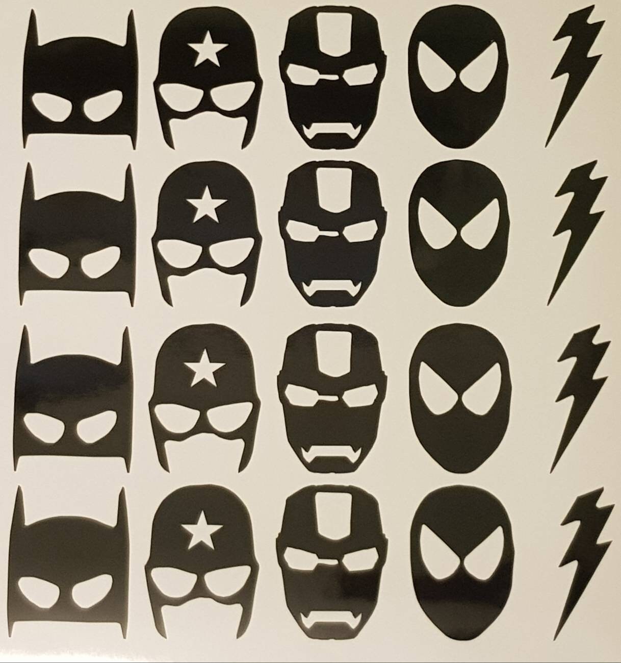 40 Superhero Wall Vinyl Stickers for Kids Boy Bedroom Etsy
