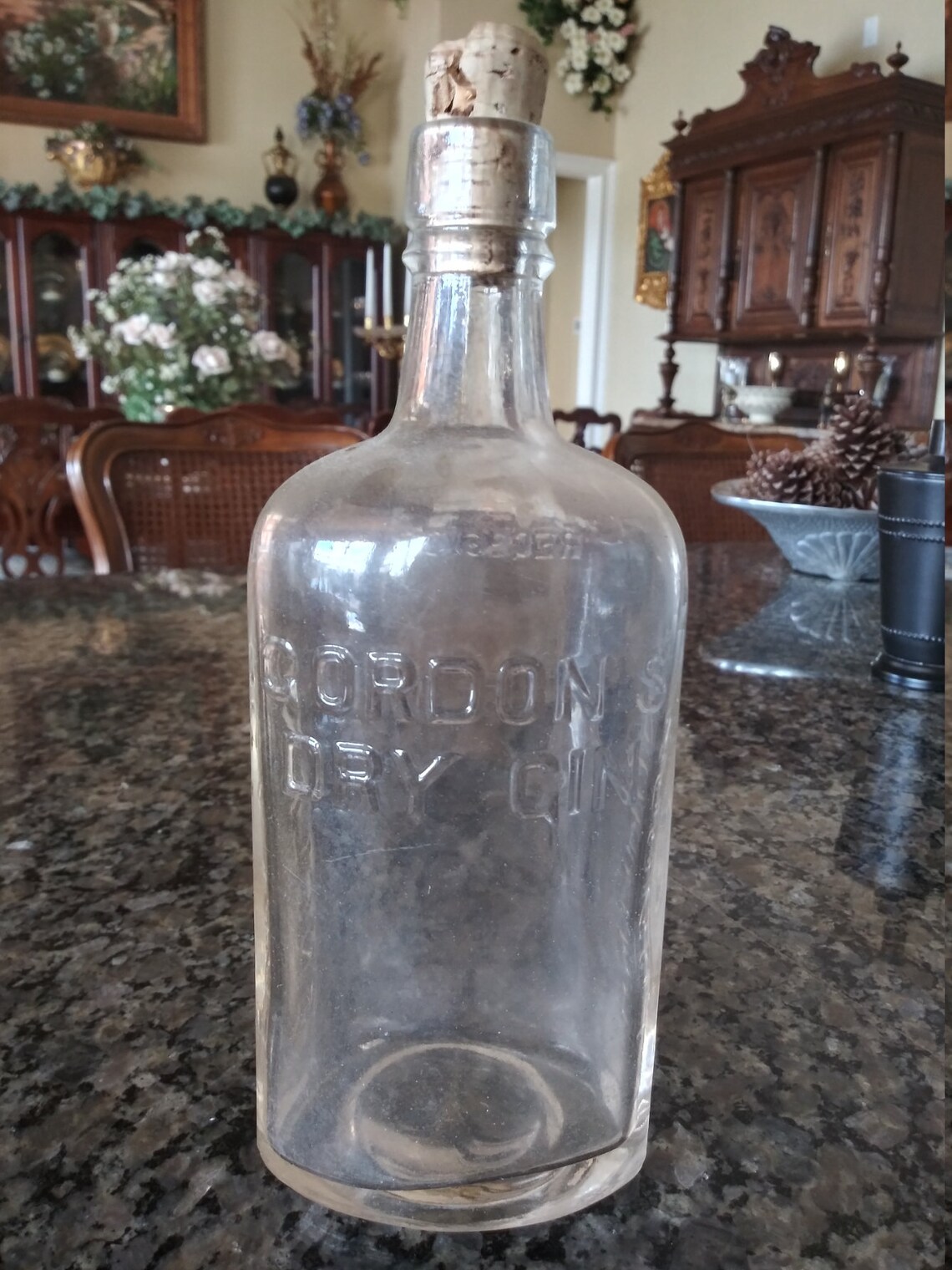 Vintage Gordon's Dry Gin Bottle w/cork Etsy