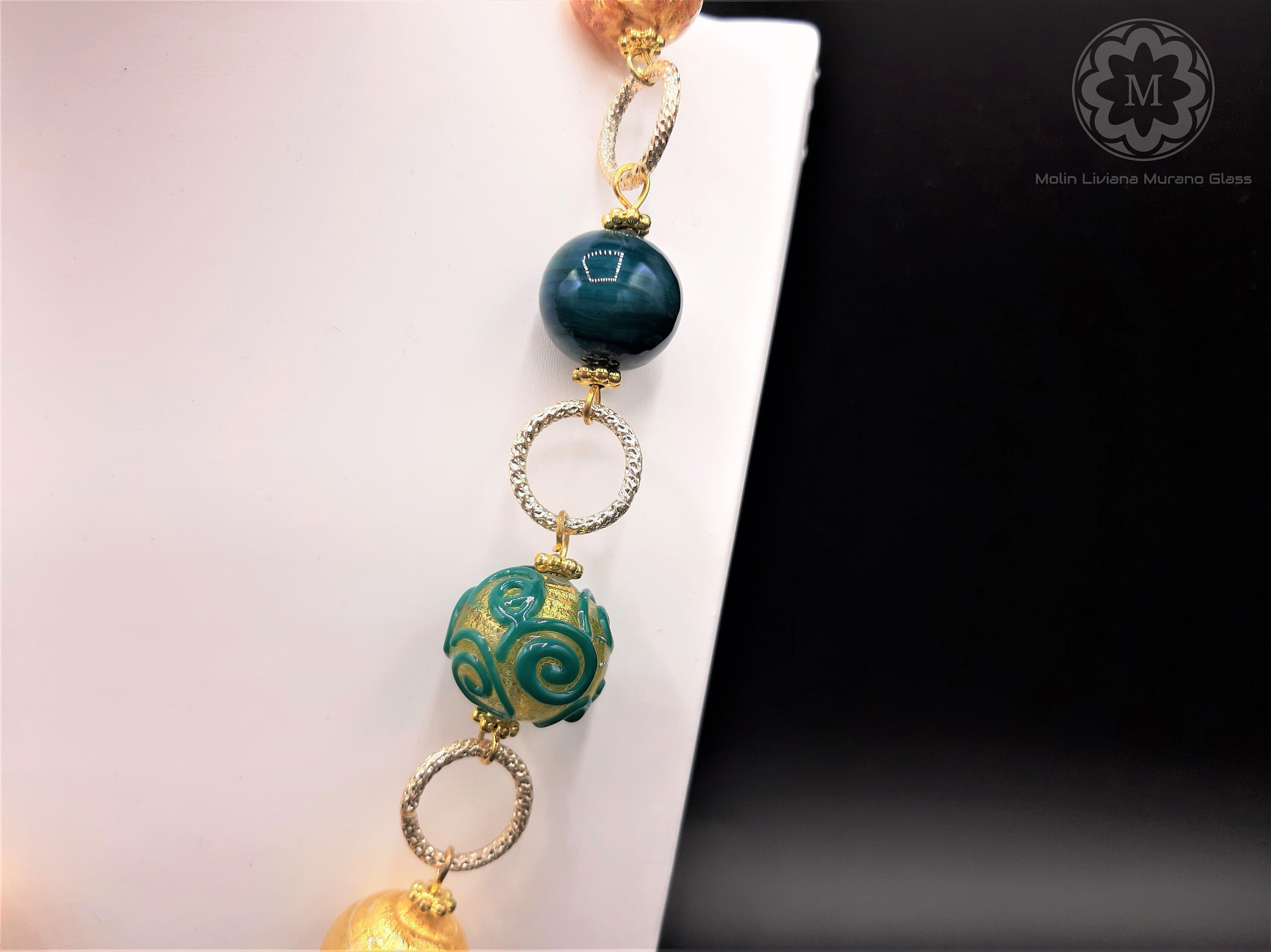 Green Glass Necklace - VETRO ARTISTICO® MURANO N.89 - Gift