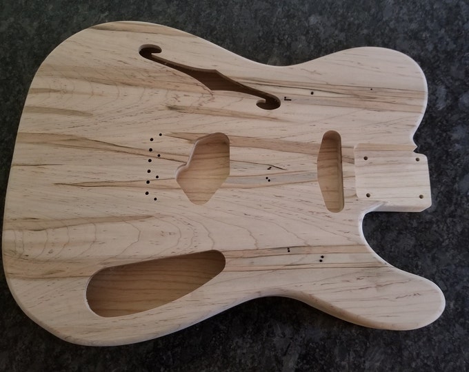 Tele / Telecaster Thin Line Guitar Body Swamp Ash Maple Thinline - Etsy