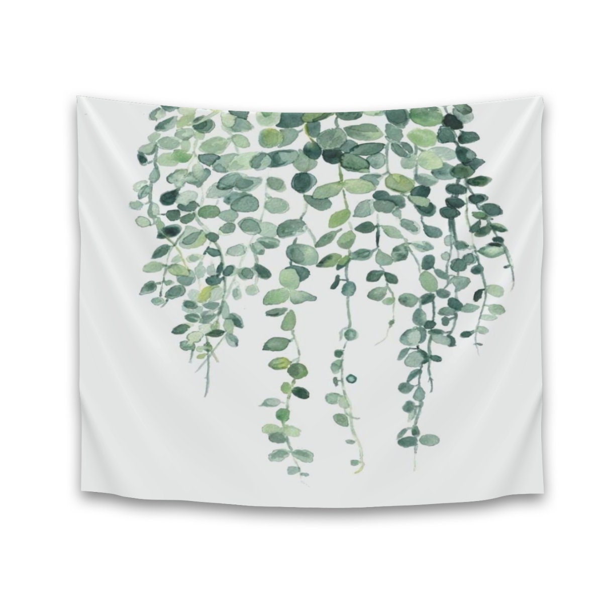Plant Tapestry Green Leaf Tapestry Wall Decoration Living Etsy