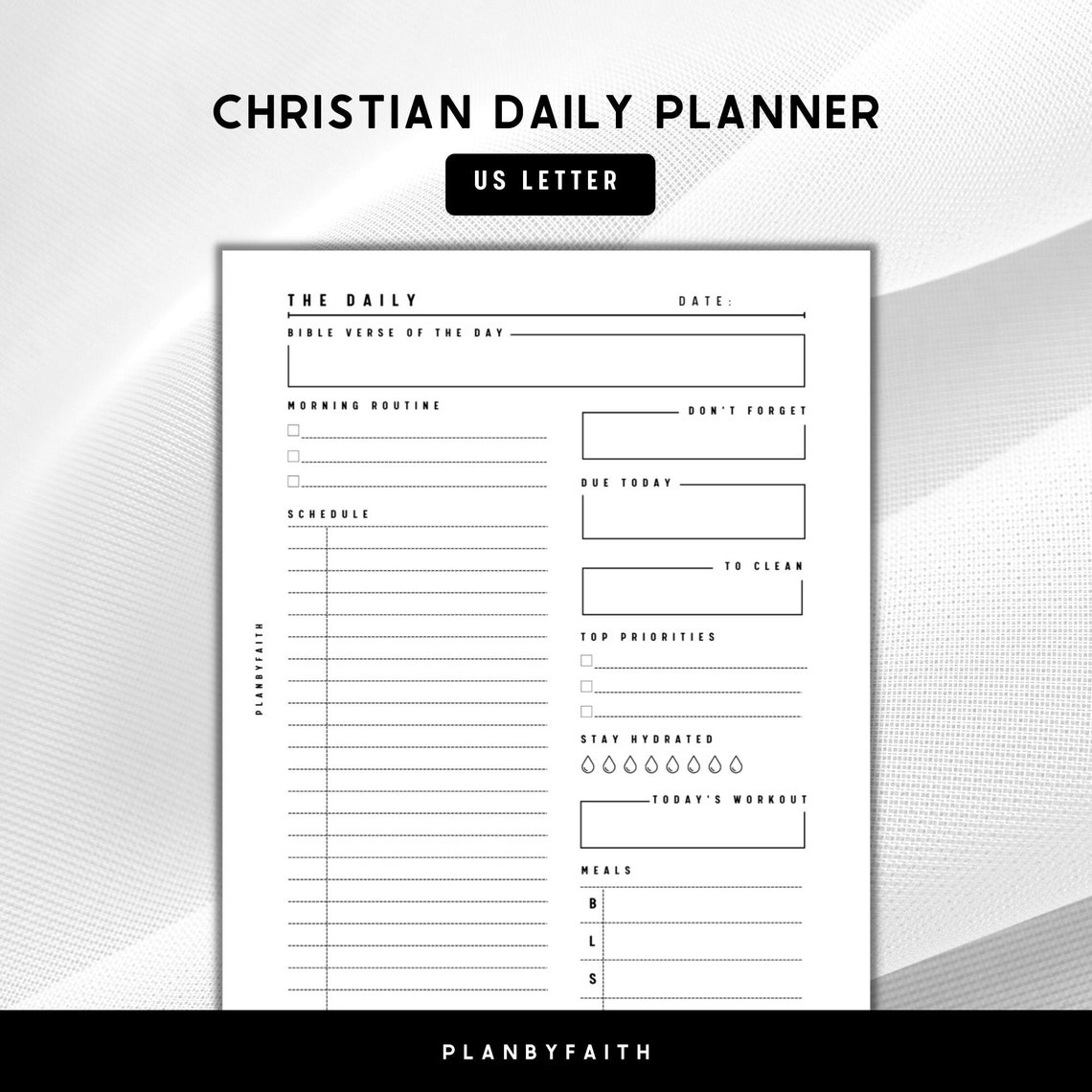 Christian Daily Planner Christian Planner Printable Bible Etsy