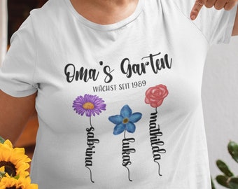 Chemise grand-mère | Tshirt grand-mère personnalisé | Cadeau grand-mère | Tshirt personnalisé avec nom | Chemise grand-mère et petits-enfants | Idée cadeau grand-mère