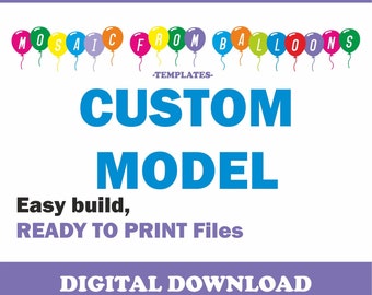 CUSTOM MODEL Mosaic from Balloons Templates -INSTANT Download -Digital Files