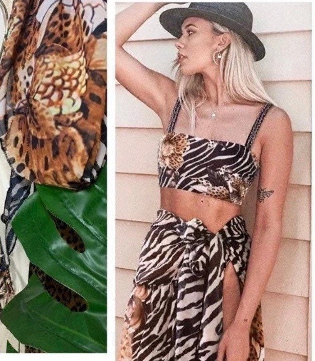 Mid length hot sale leopard skirts modest
