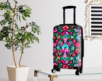 Mix & Match Suitcase SET black + bold florals serape stripes or splash of multicolored sprays