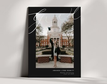 Class of 2026 Graduation Invitation Template, Editable Canva Graduation Party Invite, Graduation Announcement for Seniors, Instant Download