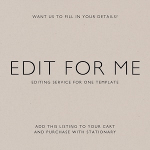 Customization Add On, Edit My Template For Me, Personalize Your Template, Help Me Edit, Edit My Template