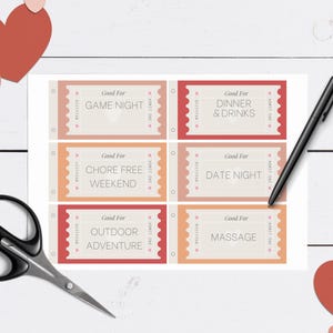 Libro de cupones de amor personalizable, cupones de San Valentín, cupones de amor, regalo para él, regalo para el esposo, regalo de aniversario, plantilla Canva