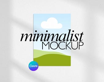 Editable Greeting Card & Stationery Mockup, Canva Template for Designers, Customizable Flat Lay Mockup