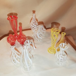 Mini Vasen 3er Set Fadenglas