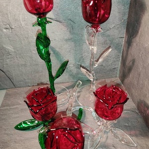 Rose made of glass