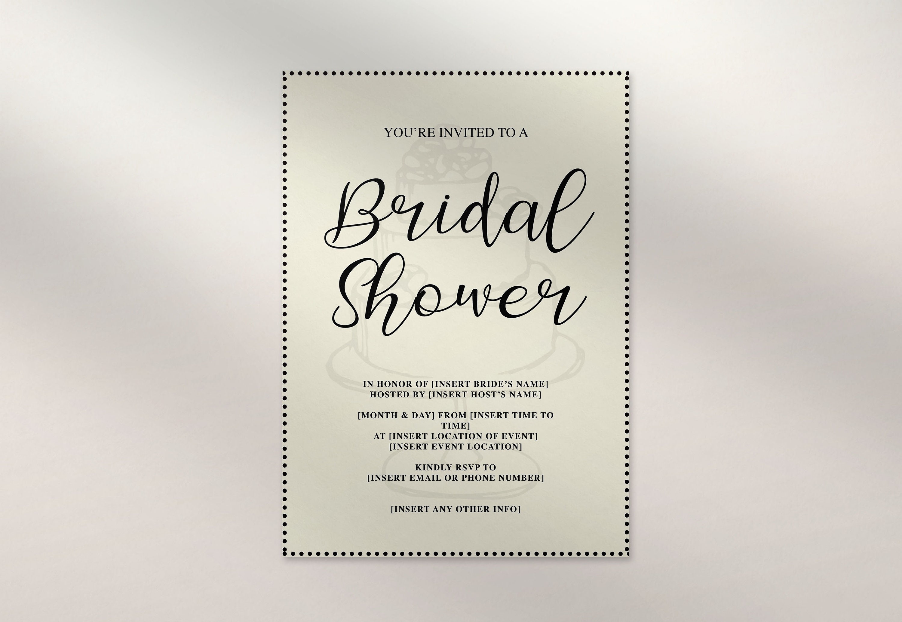 DIGITAL Bridal Shower Invitation Etsy