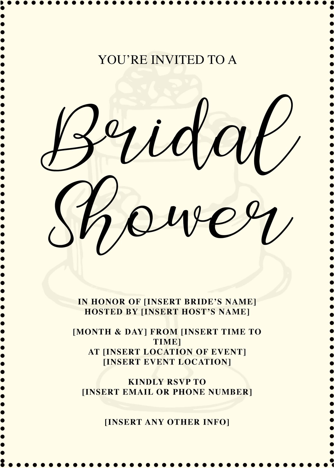 DIGITAL Bridal Shower Invitation Etsy