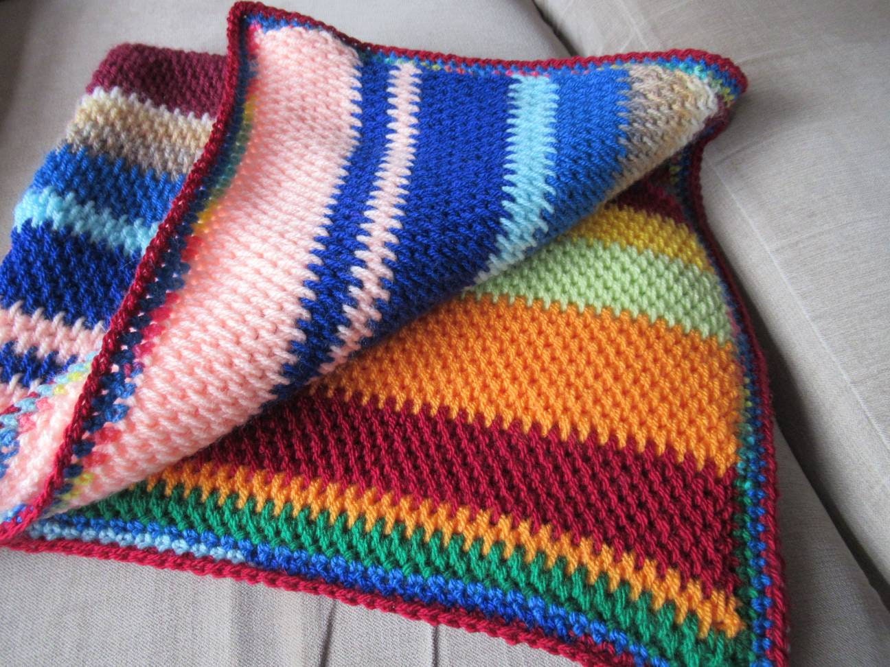 Tunisian Crochet Baby Blanket Etsy