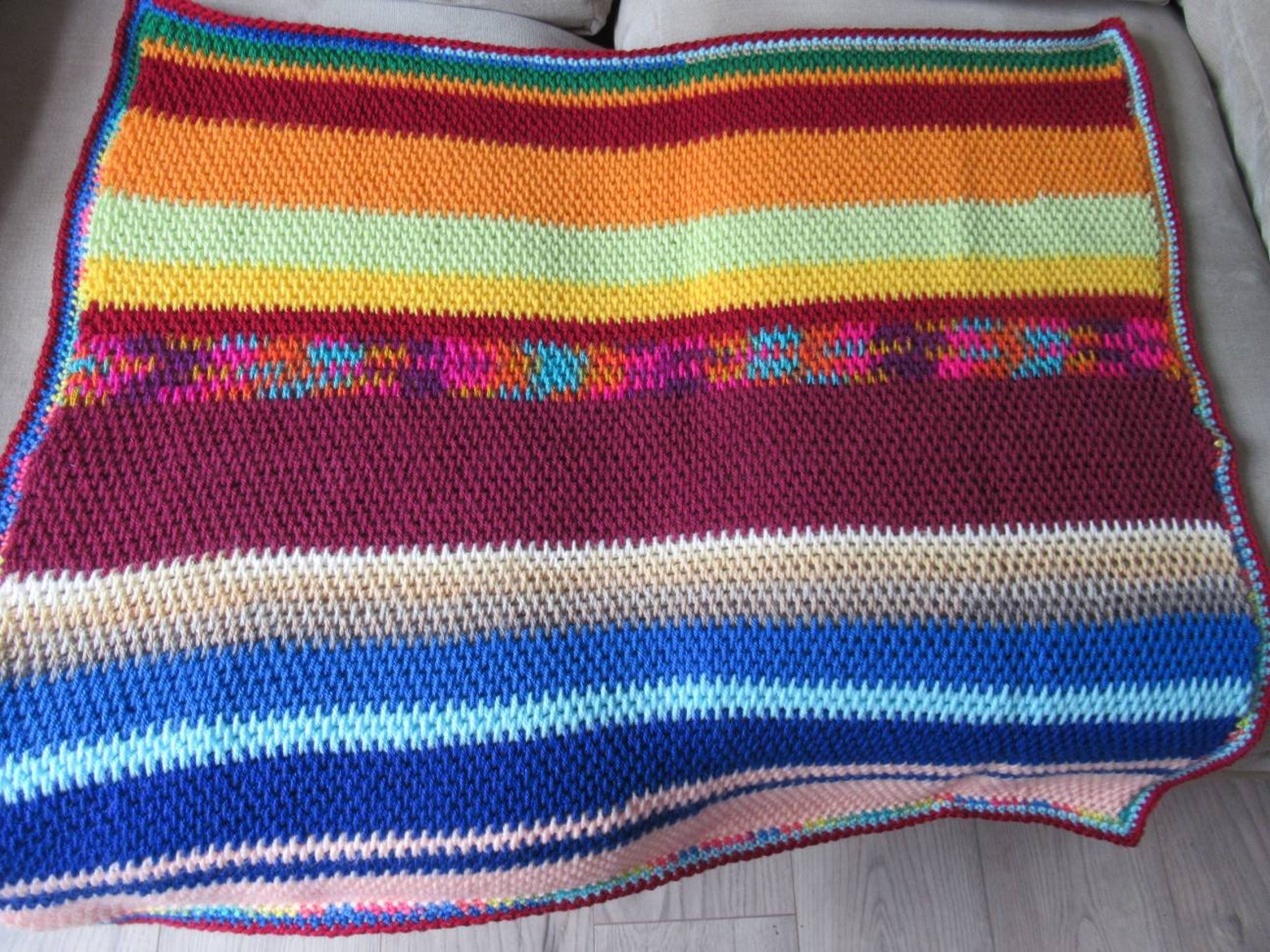 Tunisian Crochet Baby Blanket Etsy