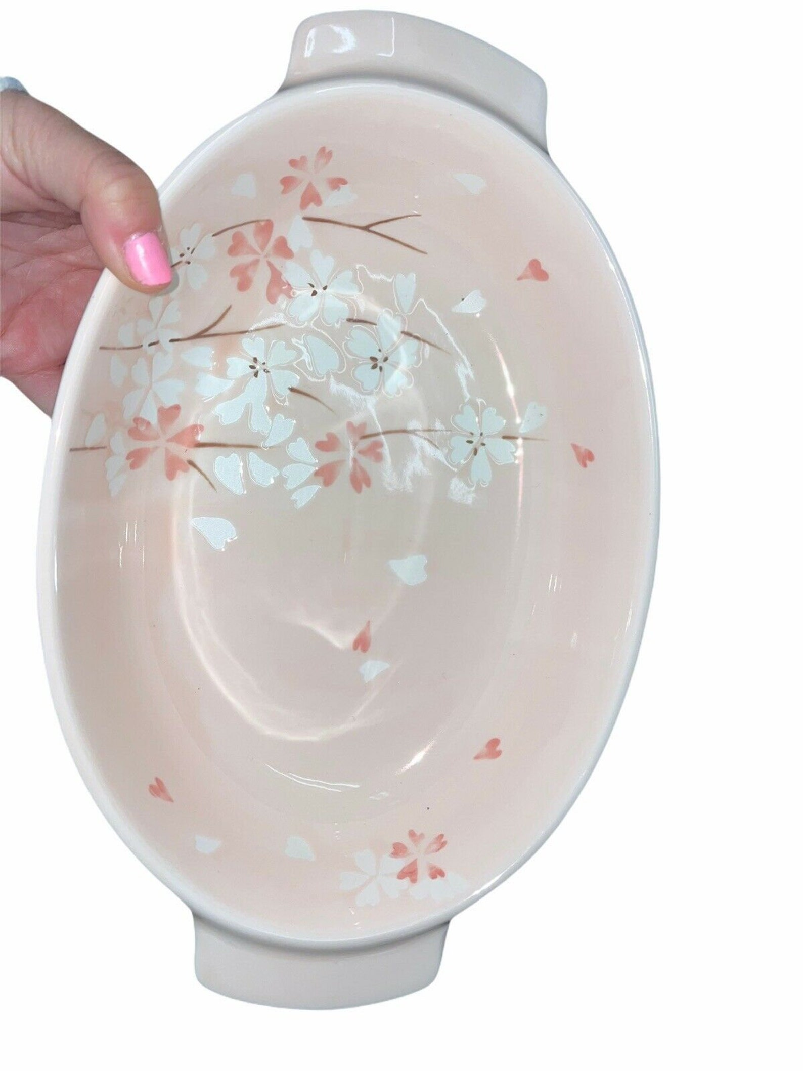 1 Piece Pink Cherry Blossom Ceramic Platter Sakura Plate Etsy