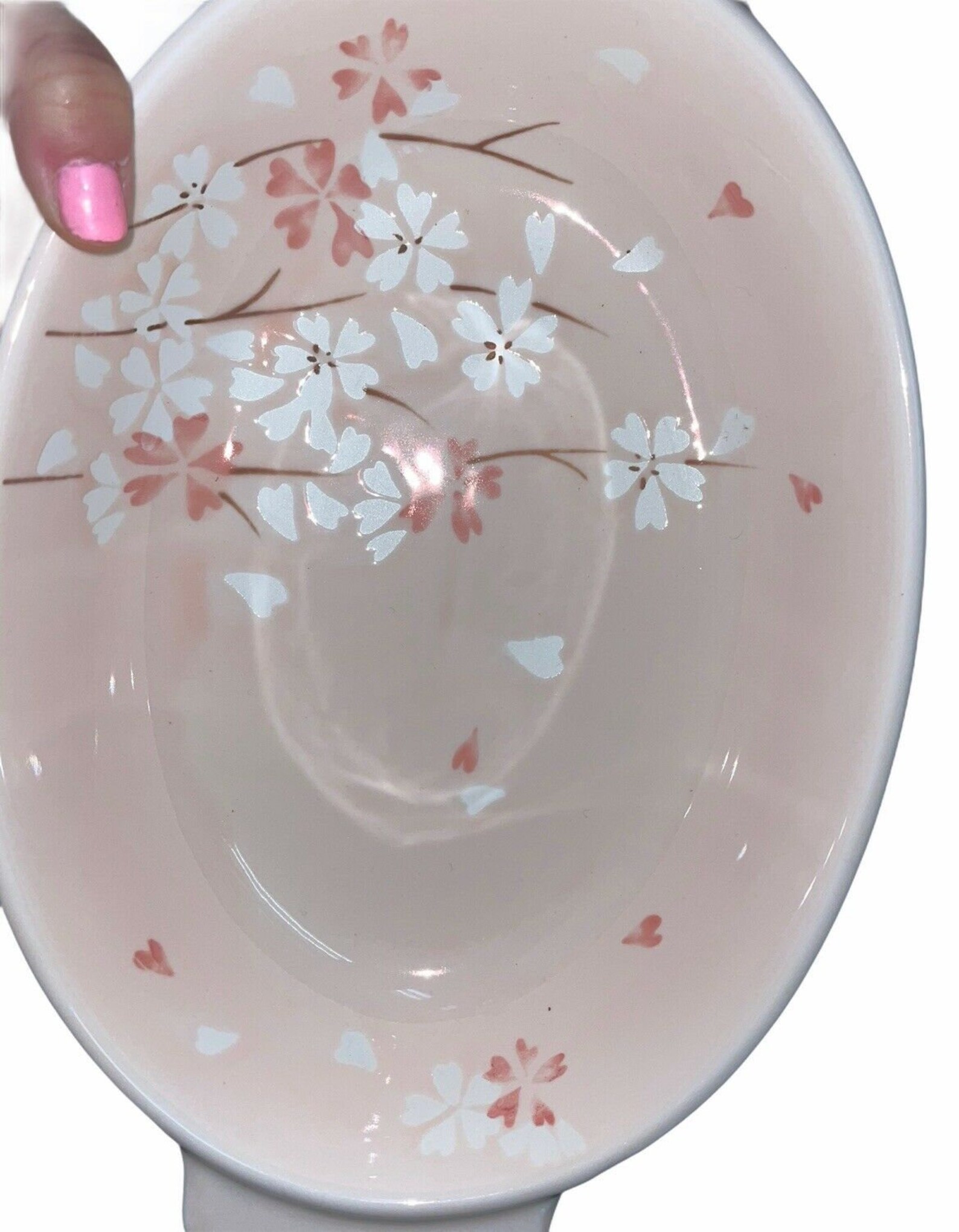 1 Piece Pink Cherry Blossom Ceramic Platter Sakura Plate Etsy