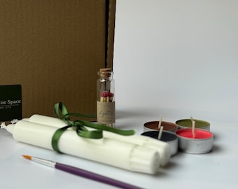DIY Geschenk Kerzen selber bemalen Kerzen selber machen
